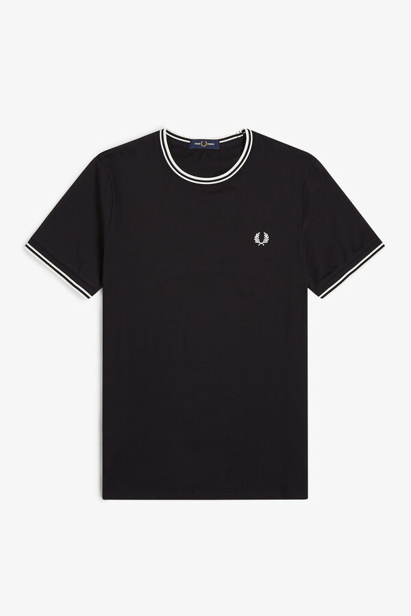 Fred Perry Camiseta de hombre de manga corta Negro