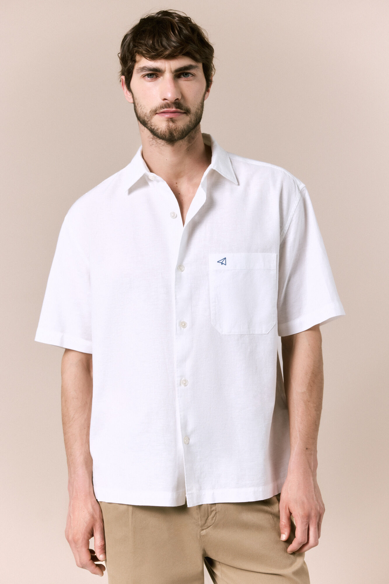 OOTO Camisa lino manga corta