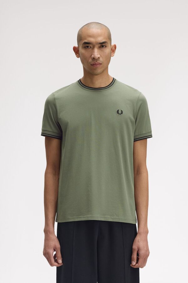 Fred Perry Camiseta lisa manga corta Verde