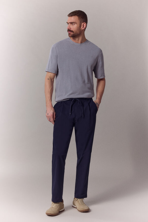 OOTO Pantal&oacute;n chino con cordones t&eacute;cnico Azul marino