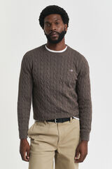 Gant Jersey cuello redondo Marr&oacute;n oscuro