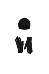HUGO Set gorro y guantes Negro