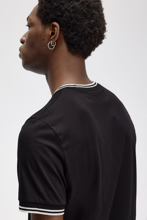 Fred Perry Camiseta de hombre de manga corta Negro