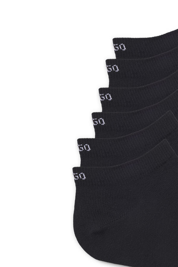 HUGO Pack 6 calcetines Negro