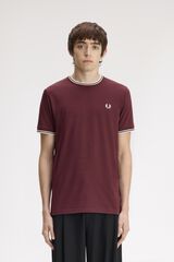 Fred Perry Camiseta lisa manga corta Granate