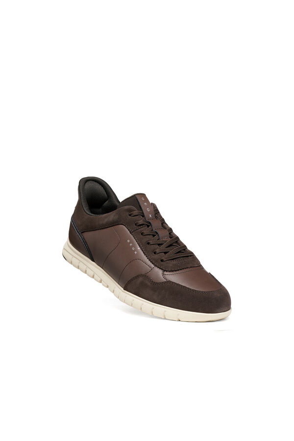 Geox Zapatilla efecto piel U Flextridezero Plus Marr&oacute;n oscuro