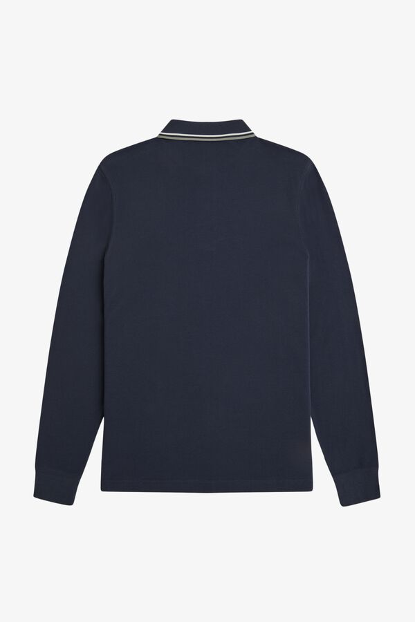 Fred Perry Polo piqu&eacute; manga larga Azul marino