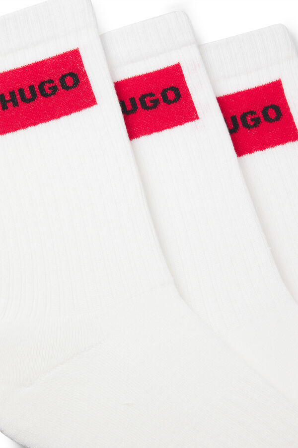 HUGO Pack tres calcetines Blanco