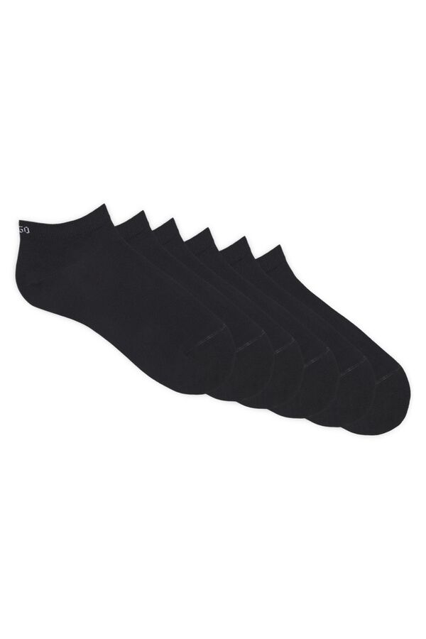 HUGO Pack 6 calcetines Negro