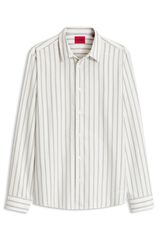 HUGO Camisa moderna manga larga Marfil