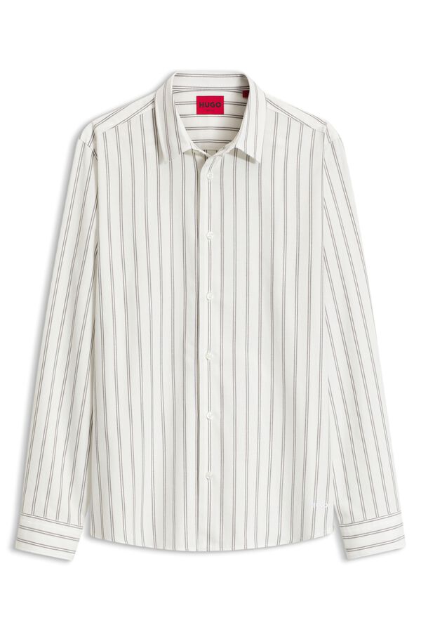 HUGO Camisa moderna manga larga Marfil