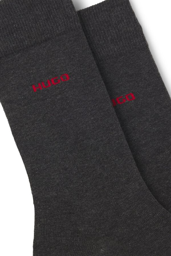 HUGO Pack 2 calcetines Gris oscuro