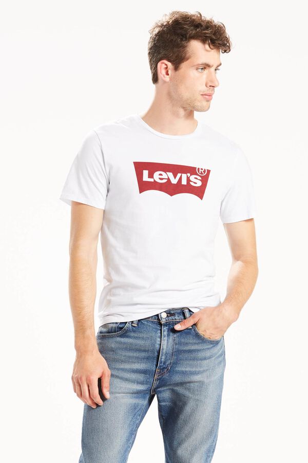 Levi's Camiseta Levi's&reg; cl&aacute;sica logotipo en el centro Blanco