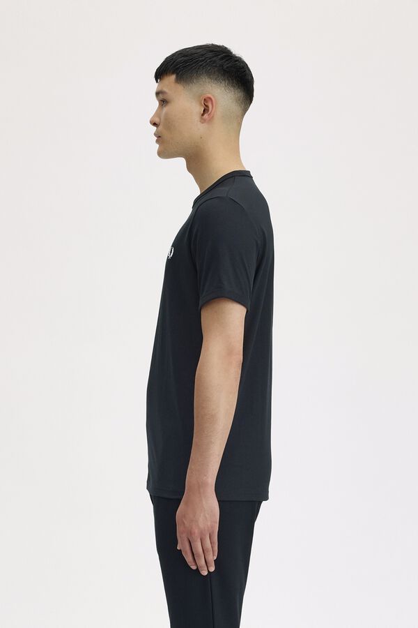 Fred Perry Camiseta lisa manga corta Negro