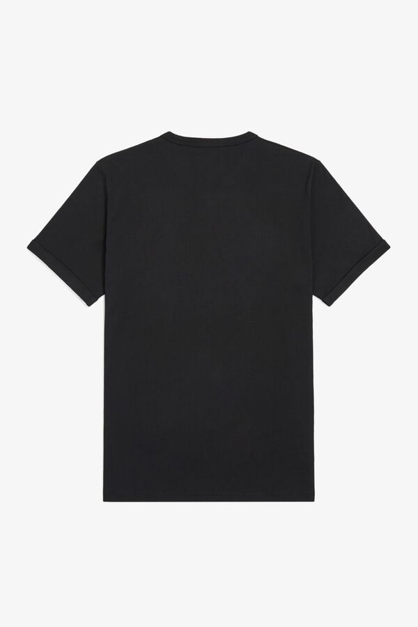 Fred Perry Camiseta lisa manga corta Negro