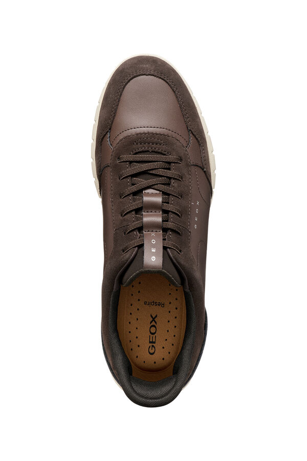 Geox Zapatilla efecto piel U Flextridezero Plus Marr&oacute;n oscuro