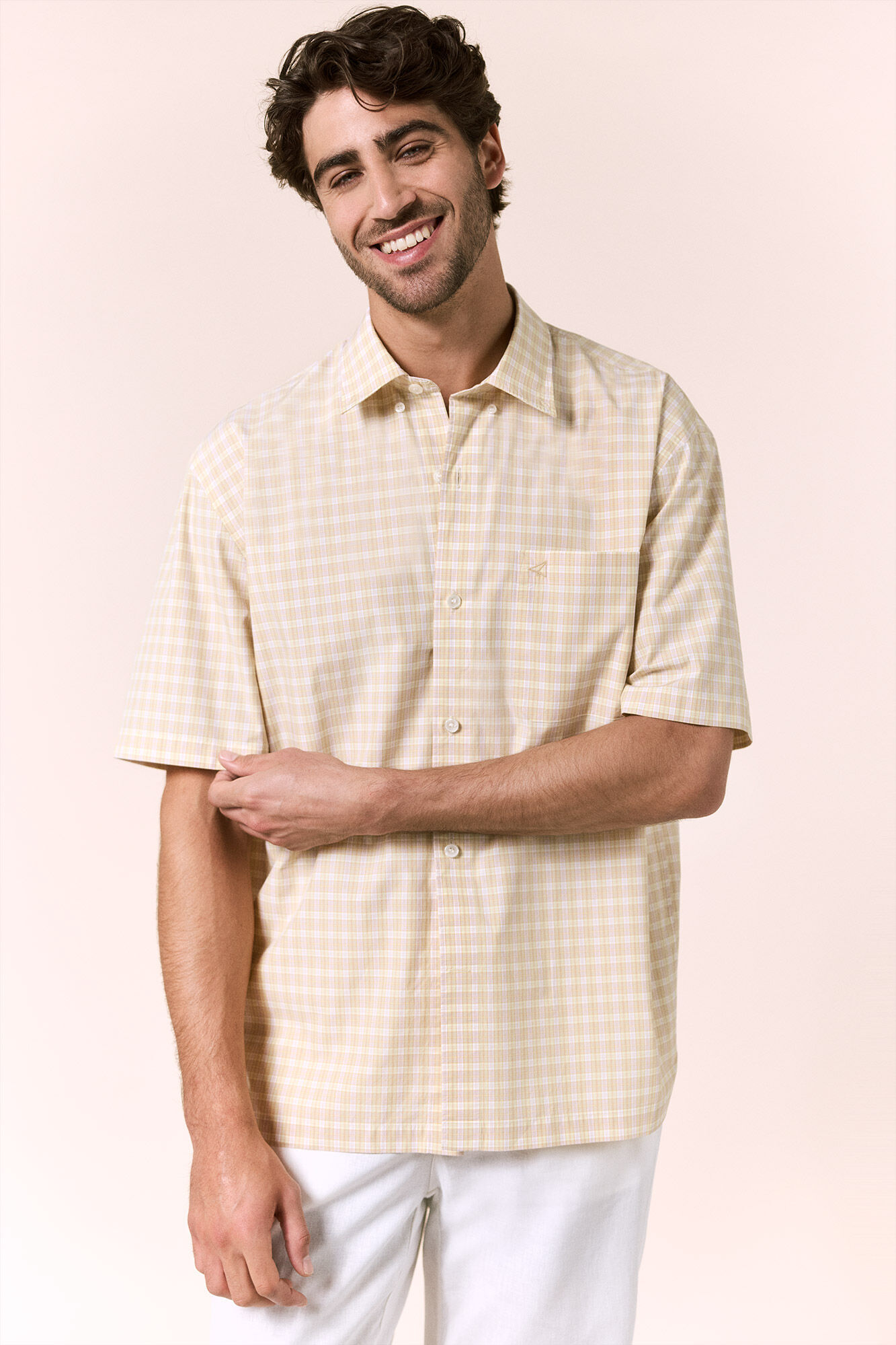 OOTO Camisa popel&iacute;n de cuadros