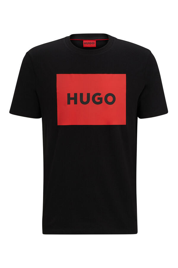 HUGO Camiseta de manga corta Negro