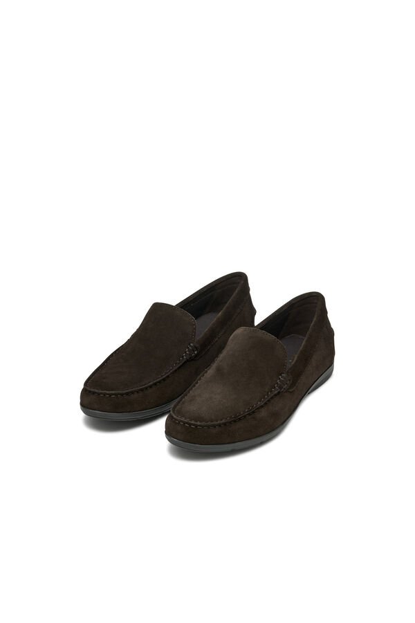 Geox Mocas&iacute;n de ante U Siron Marr&oacute;n