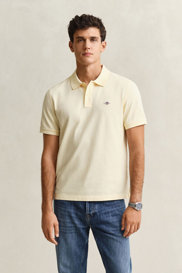 Gant Polo de piqu&eacute; Regular Fit Shield Amarillo