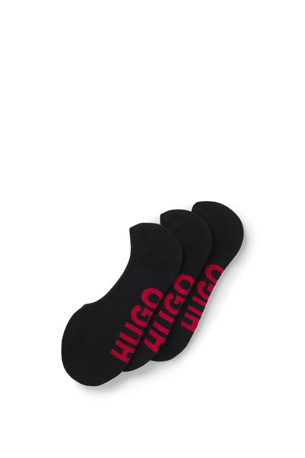 HUGO Pack tres calcetines Negro