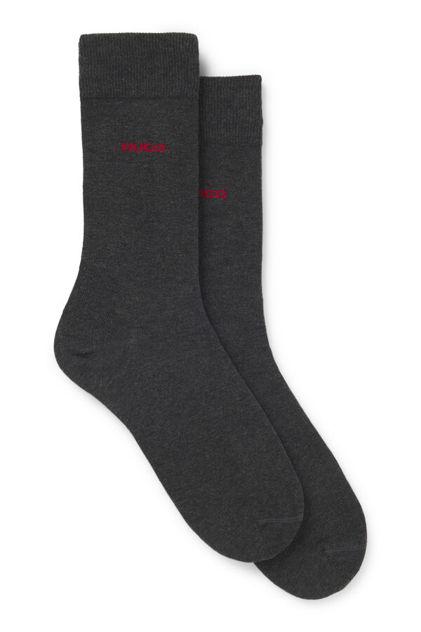 HUGO Pack 2 calcetines Gris oscuro