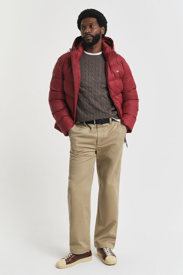 Gant Jersey cuello redondo Marr&oacute;n oscuro