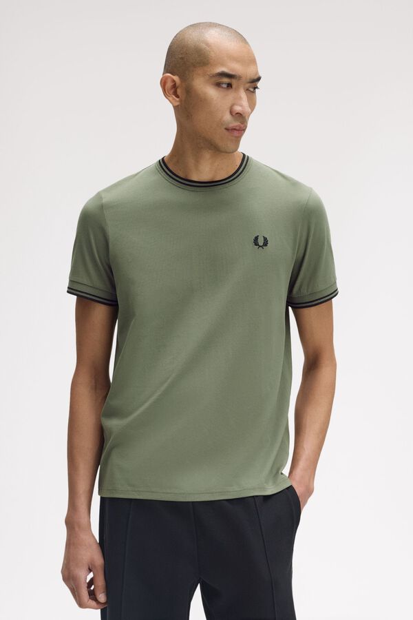 Fred Perry Camiseta lisa manga corta Verde