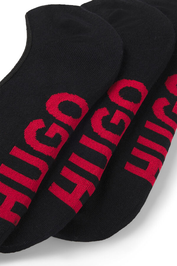 HUGO Pack tres calcetines Negro