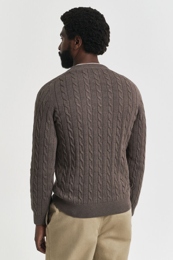 Gant Jersey cuello redondo Marr&oacute;n oscuro