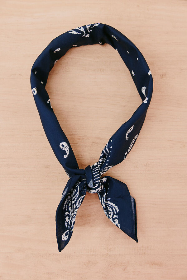 OOTO Pa&ntilde;uelo estampado Azul marino
