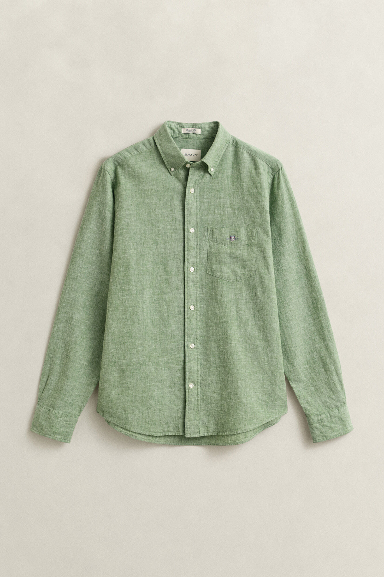 Gant Camisa Regular Fit de algod&oacute;n y lino