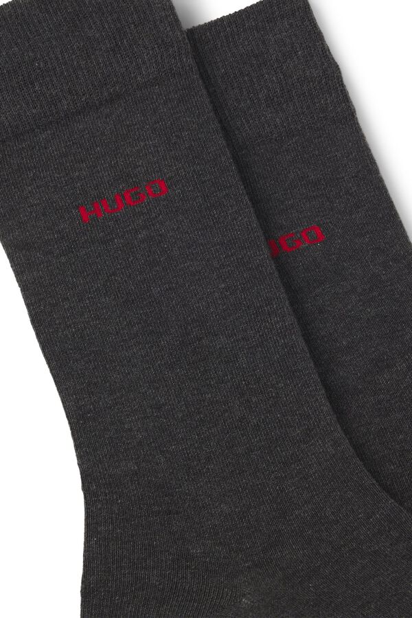 HUGO Pack 2 calcetines Gris oscuro