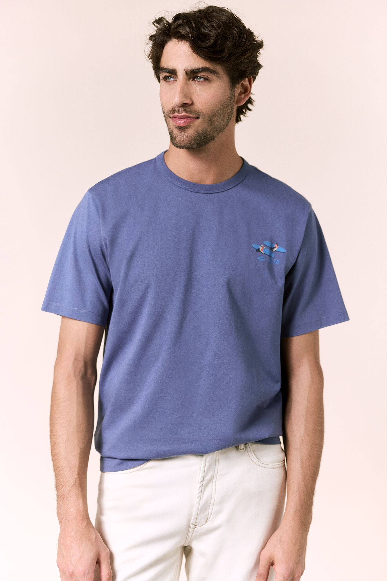 OOTO Camiseta gr&aacute;fica lavada