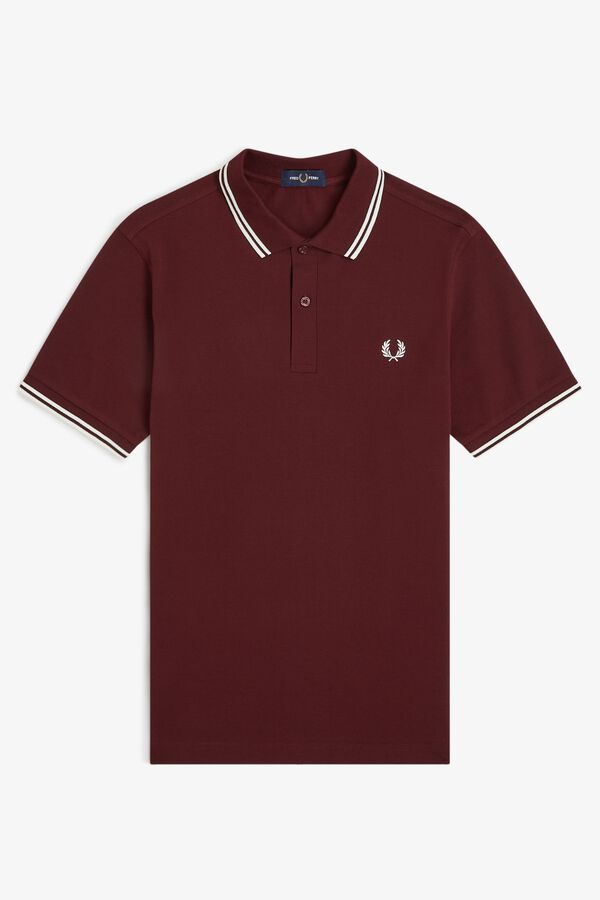 Fred Perry Polo con dos tonos Fred Perry Granate
