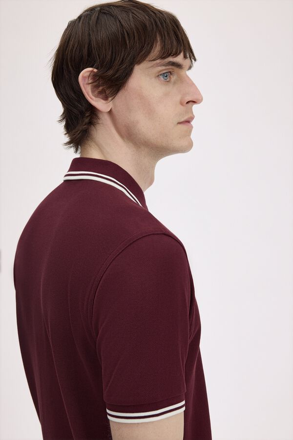 Fred Perry Polo con dos tonos Fred Perry Granate