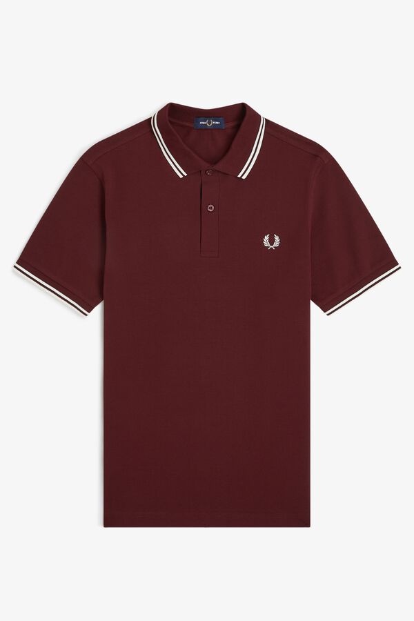 Fred Perry Polo con dos tonos Fred Perry Granate