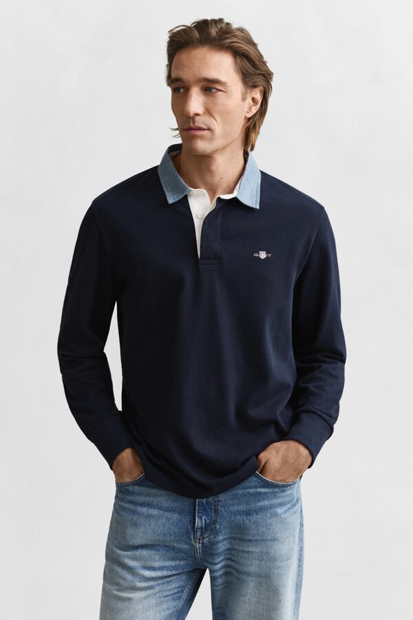 Gant Polo rugby cl&aacute;sico Azul marino