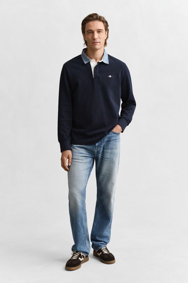 Gant Polo rugby cl&aacute;sico Azul marino