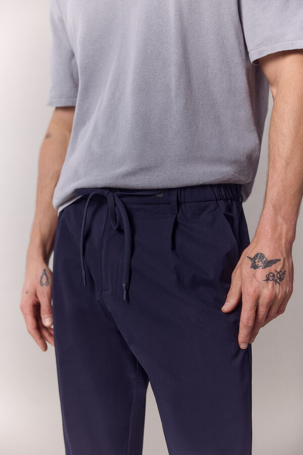 OOTO Pantal&oacute;n chino con cordones t&eacute;cnico Azul marino