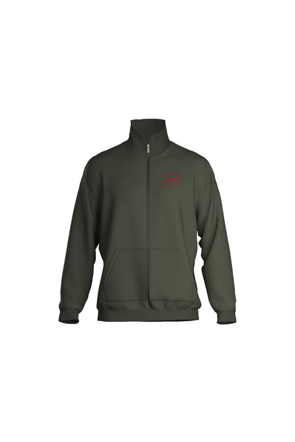 HUGO Chaqueta loungewear Verde oscuro