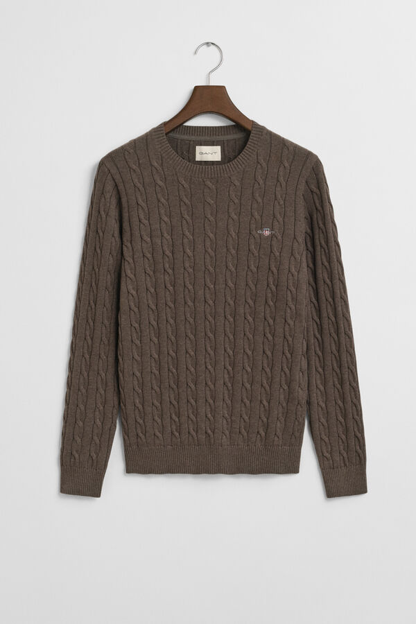 Gant Jersey cuello redondo Marr&oacute;n oscuro