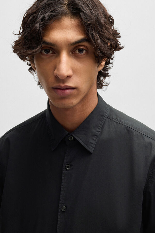 HUGO Camisa de manga larga Negro