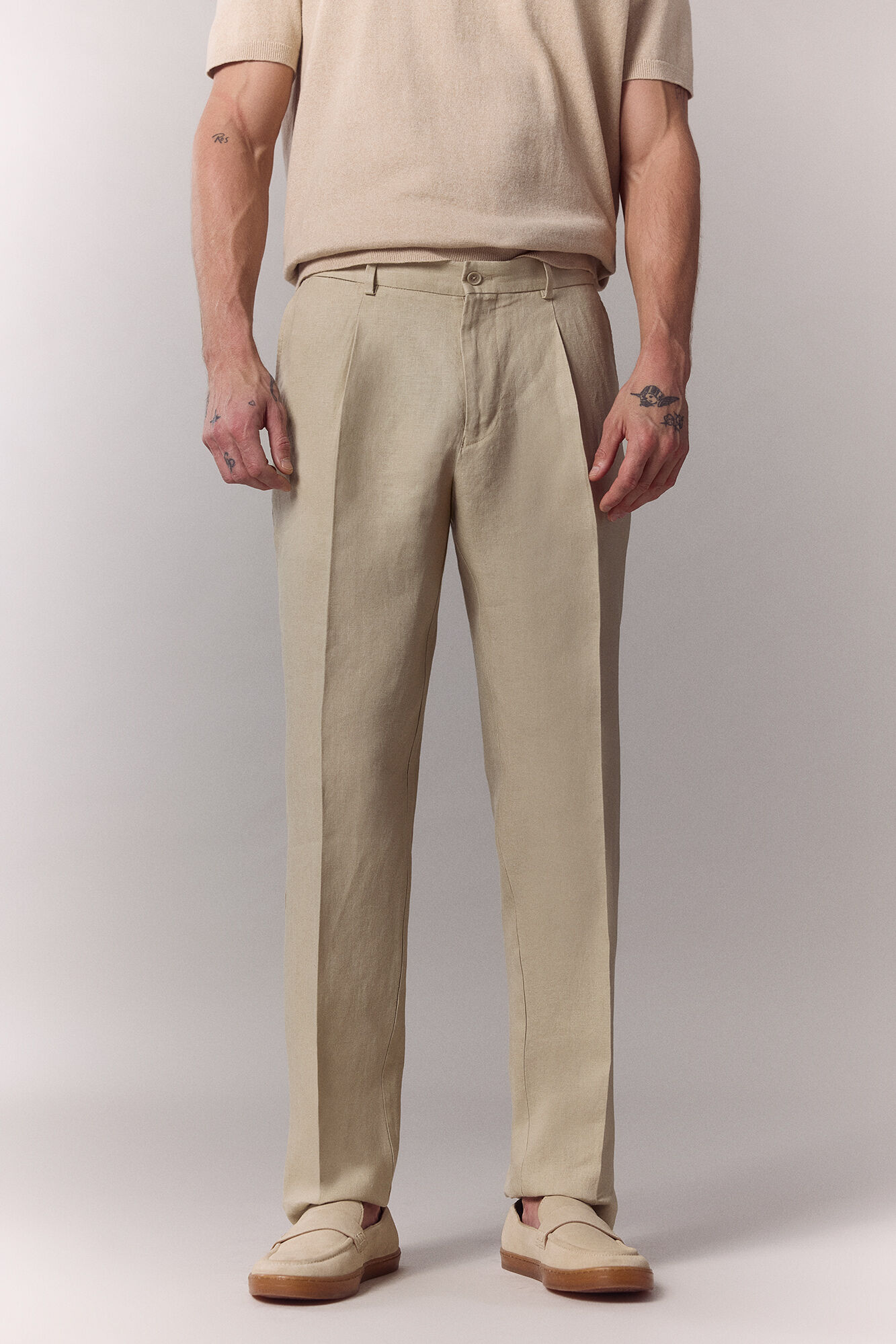 OOTO Pantal&oacute;n traje coordinado lino