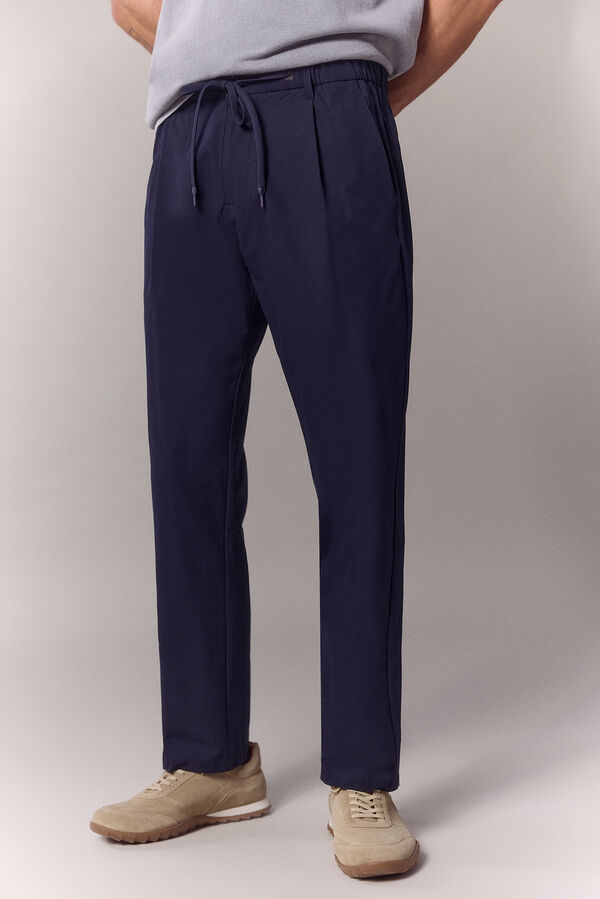 OOTO Pantal&oacute;n chino con cordones t&eacute;cnico Azul marino