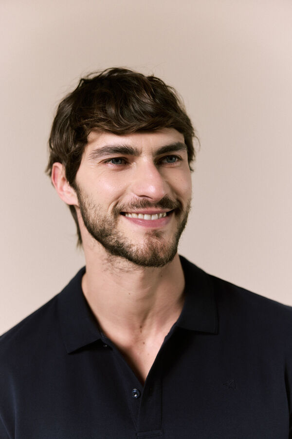 OOTO Polo b&aacute;sico piqu&eacute; Azul marino