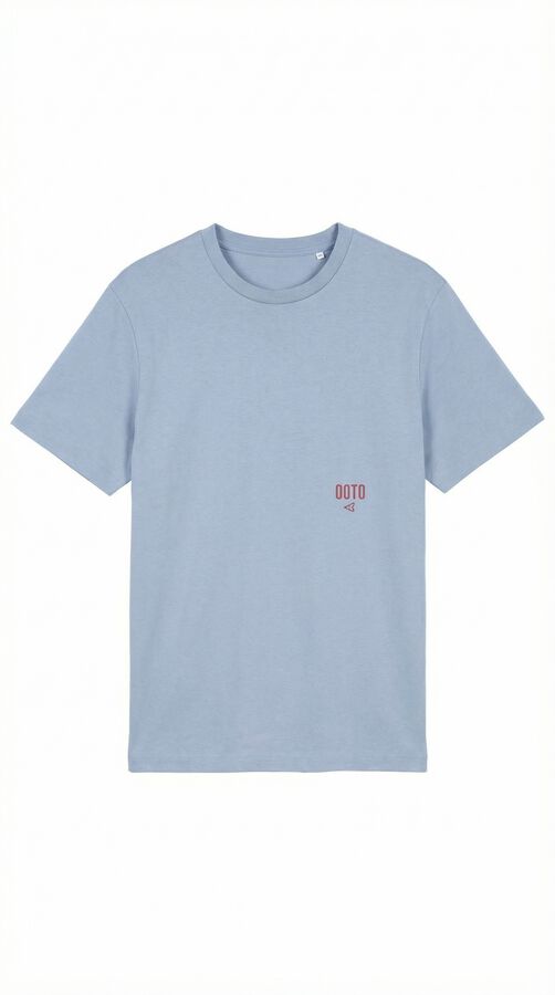 OOTO Camiseta lavada con logo Azul