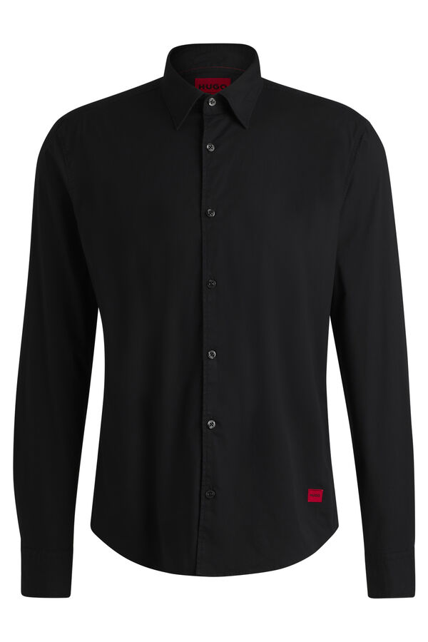 HUGO Camisa de manga larga Negro