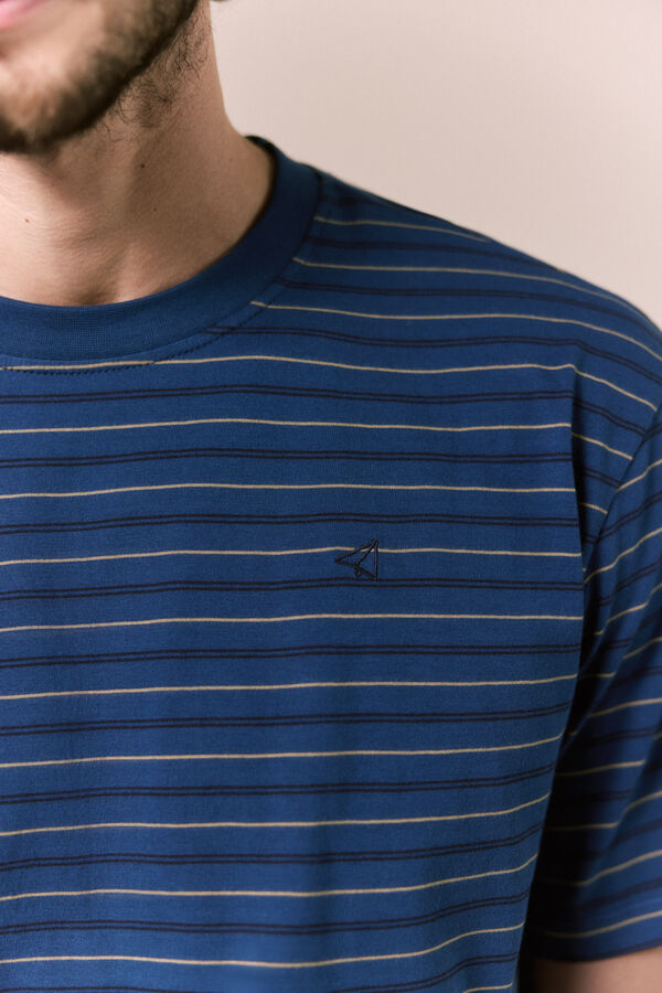 OOTO Camiseta de rayas Azul