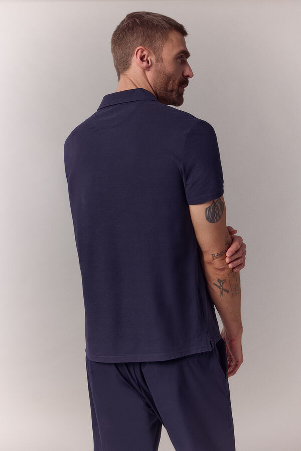OOTO Polo refinado Azul marino